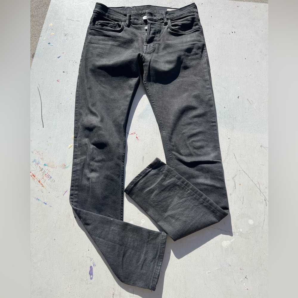 Men's AllSaints Jeans Black Cigarette 30 City NYC Grunge Catwalk Denim Workwear